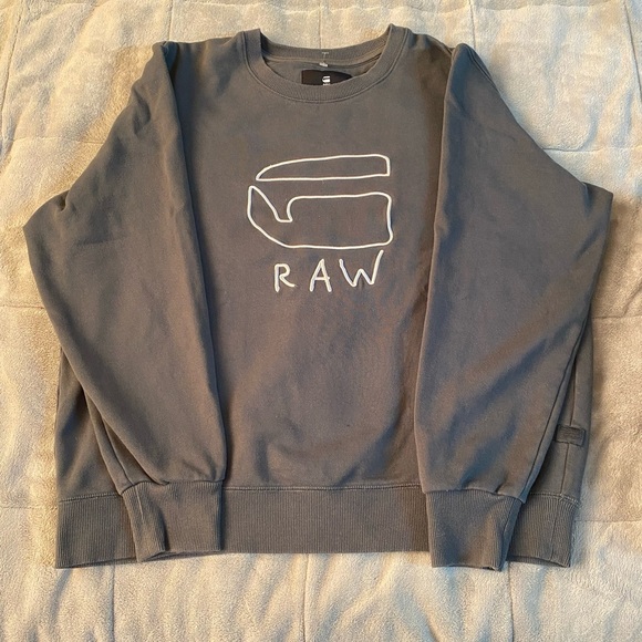G-Star Okisi Crewneck Sweater Sage Green White - Picture 1 of 4